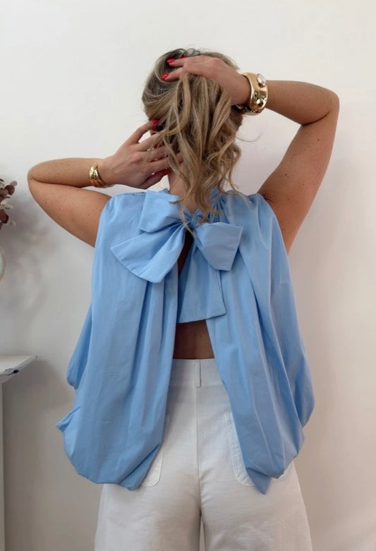 Blouse sans manches dos nu, taille unique